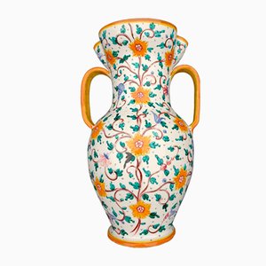 Italian Vase Majolica Ceramic from Proffessor Alfredo Santarelli, Perugia, Italy, 1950s-AWL-1702875