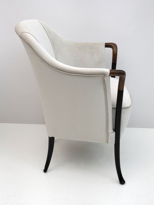 Italian Velvet Giorgetti Armchair, 1980s-FER-1346033