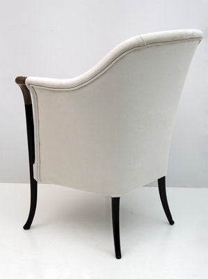 Italian Velvet Giorgetti Armchair, 1980s-FER-1346033