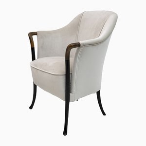 Italian Velvet Giorgetti Armchair, 1980s-FER-1346033