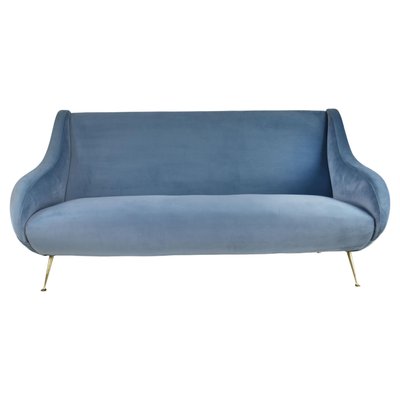 Italian Velvet Sofa, 1950s-GXL-1428241