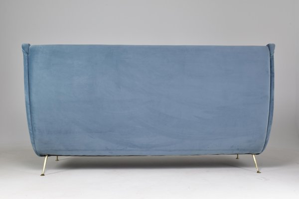 Italian Velvet Sofa, 1950s-GXL-1428241