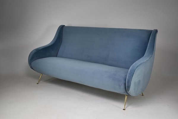 Italian Velvet Sofa, 1950s-GXL-1428241