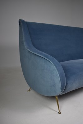 Italian Velvet Sofa, 1950s-GXL-1428241