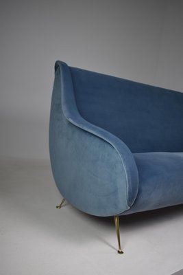 Italian Velvet Sofa, 1950s-GXL-1428241