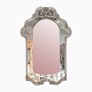 Italian Venetian Murano Floral Wall Mirror-NYF-2019121