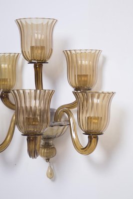 Italian Wall Lamps in Glass from Venini, 1950, Set of 2-RCE-1783355