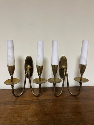 Italian Wall Lamps in the Style of Thu Ponti, 1940s, Set of 4-JHL-1345271