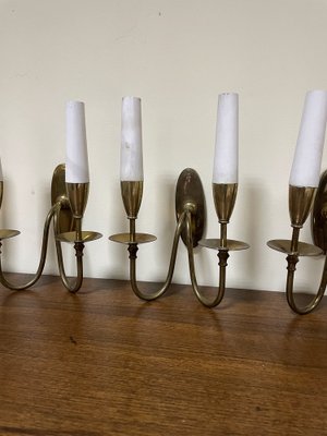 Italian Wall Lamps in the Style of Thu Ponti, 1940s, Set of 4-JHL-1345271