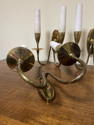 Italian Wall Lamps in the Style of Thu Ponti, 1940s, Set of 4-JHL-1345271