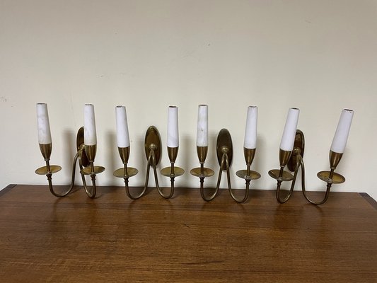 Italian Wall Lamps in the Style of Thu Ponti, 1940s, Set of 4-JHL-1345271