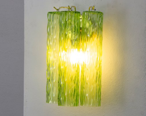 Italian Wall Light in Murano Green Glass, 1990s-MPO-1789160