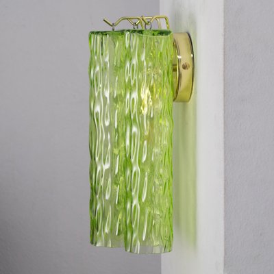 Italian Wall Light in Murano Green Glass, 1990s-MPO-1789160