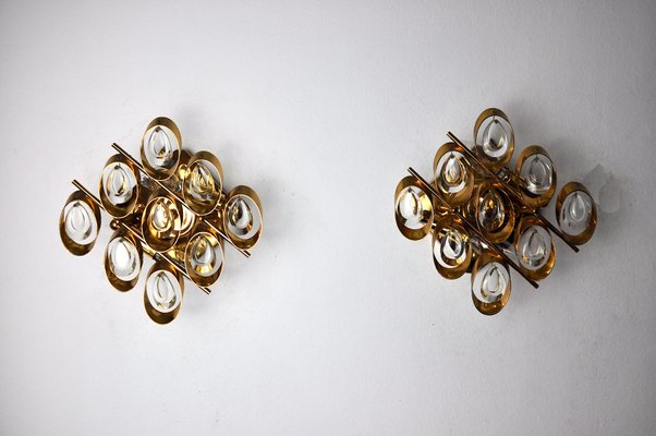 Italian Wall Lights by Oscar Torlasco, 1970s, Set of 2-EJE-1174603