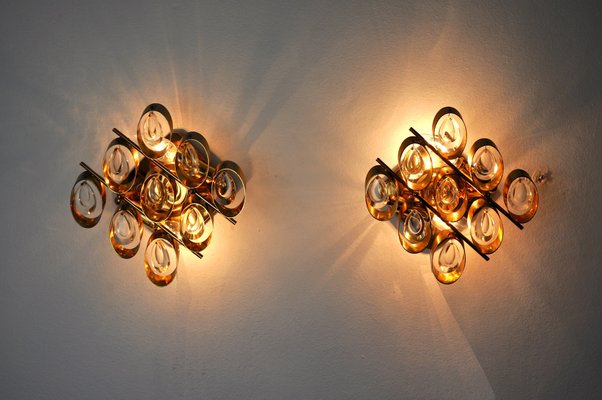 Italian Wall Lights by Oscar Torlasco, 1970s, Set of 2-EJE-1174603