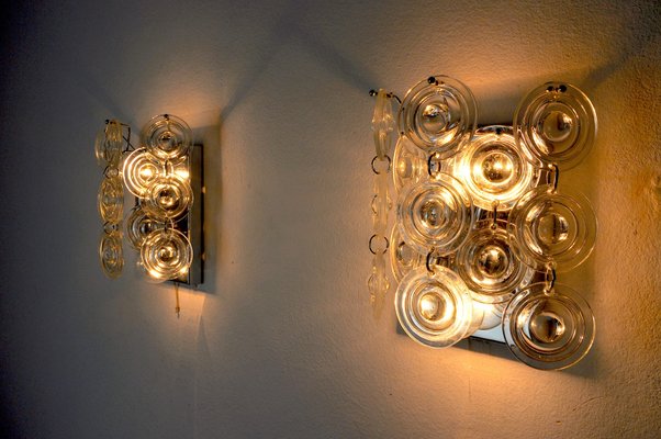 Italian Wall Lights by Oscar Torlasco, 1970s, Set of 2-EJE-1174600