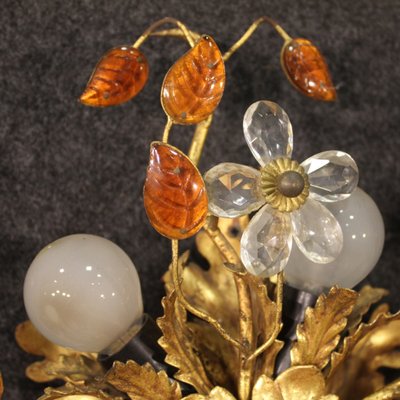 Italian Wall Lights in Metal and Glass, 1970s, Set of 2-RP-2020652