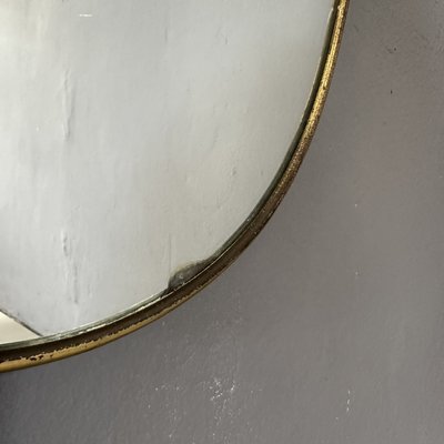 Italian Wall Mirror in Brass the style of Giò Ponti-YMJ-2021129