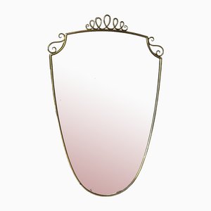 Italian Wall Mirror in Brass the style of Giò Ponti-YMJ-2021129