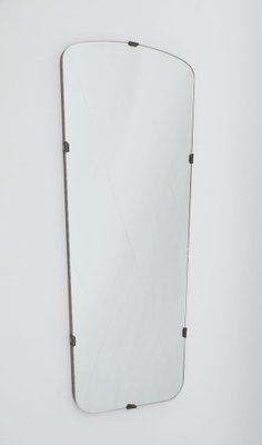 Italian Wall Mirror with Brass Elements, 1950s-KQB-1282839