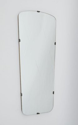 Italian Wall Mirror with Brass Elements, 1950s-KQB-1282839