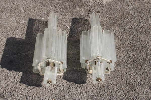 Italian Wall Sconces from Venini, 1960s, Set of 2-EH-807410