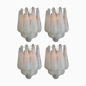 Italian Wall Sconces in Murano Glass, 1970s, Set of 4-OVO-1235306