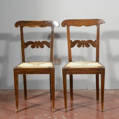 Italian Walnut Chairs, Set of 2-RAQ-2026382