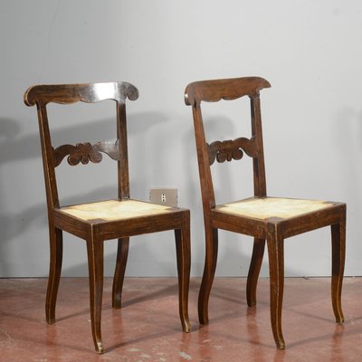 Italian Walnut Chairs, Set of 2-RAQ-2026382