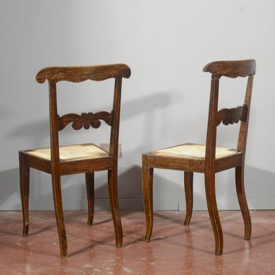 Italian Walnut Chairs, Set of 2-RAQ-2026382