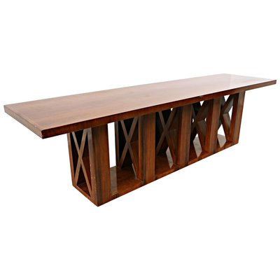 Italian Walnut Console Table, 1940s-FGA-923781