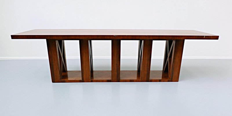 Italian Walnut Console Table, 1940s-FGA-923781