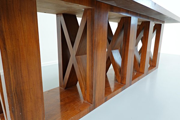 Italian Walnut Console Table, 1940s-FGA-923781