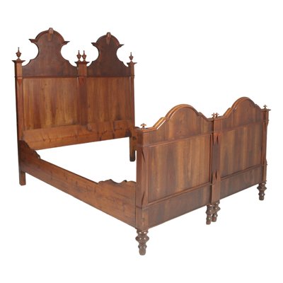 Italian Walnut Double Bed, Set of 2-NJV-585385