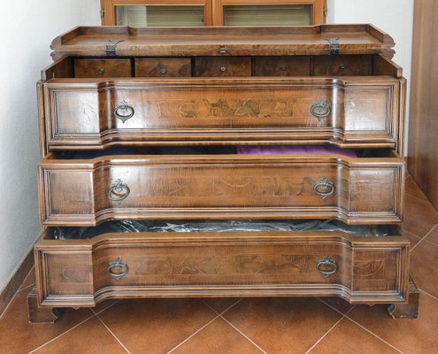 Italian Walnut Dresser with Drawer, 1980s-RAQ-897144