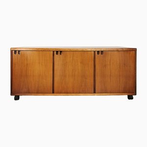 Italian Walnut Sideboard with Wheels, 1970s-PRS-1332780