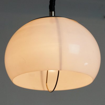 Italian White Acrylic & Aluminum Hanging Lamp from Stilux Milano, 1960s-MH-1152980