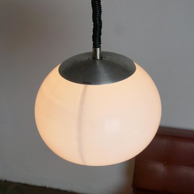 Italian White Acrylic & Aluminum Hanging Lamp from Stilux Milano, 1960s-MH-1152980