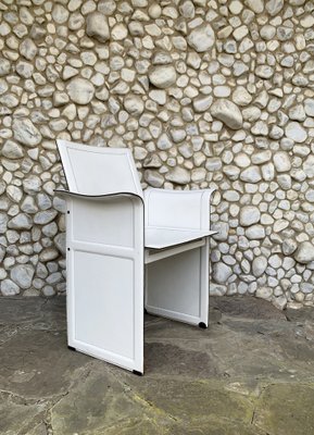 Italian White Leather Armchair by Tito Agnoli for Matteo Grassi, 1970s-ZM-1306276