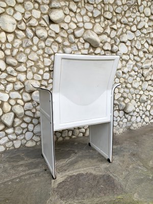 Italian White Leather Armchair by Tito Agnoli for Matteo Grassi, 1970s-ZM-1306276