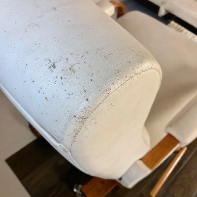 Italian White Leather La-Z-Boy Rocking Armchair by Pizzetti Roma, 1960s-LYQ-1171601