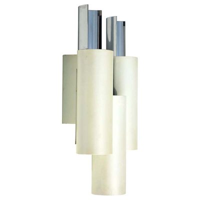 Italian White Metal Wall Lamp from Stilnovo, 1960s-KGD-1774056