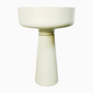 Italian White Porcelain Floor Planter by Angelo Mangiarotti for Brambilla, 1965-GDD-1155488