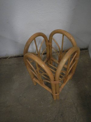 Italian Wicker Flower Stand, 1970s-WWQ-765537