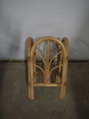 Italian Wicker Flower Stand, 1970s-WWQ-765537