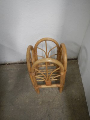 Italian Wicker Flower Stand, 1970s-WWQ-765537