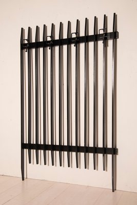 Italian Wood Black Lacquered Coat Rack, 1960s-XDW-1700686