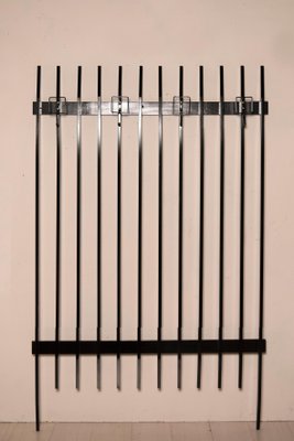 Italian Wood Black Lacquered Coat Rack, 1960s-XDW-1700686