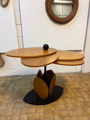 Italian Wood Flower Modular Table, 1980s-FUE-1093834