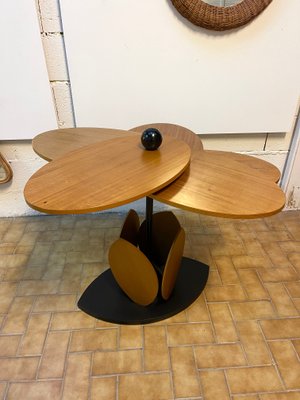 Italian Wood Flower Modular Table, 1980s-FUE-1093834